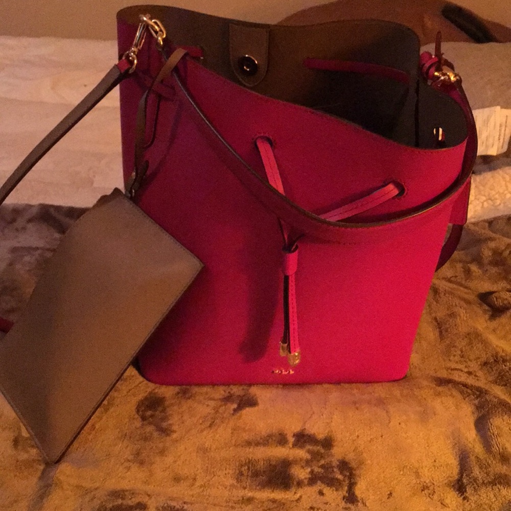 Authentic Red Ralph Lauren bag with pouch